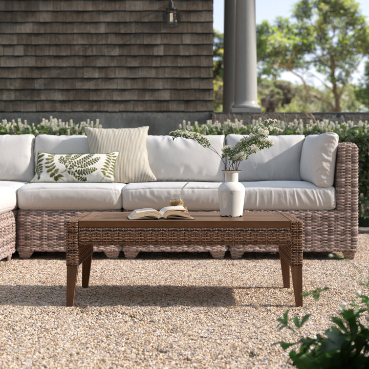 Birch Lane Gabor Rectangular Metal Outdoor Coffee Table Reviews Wayfair